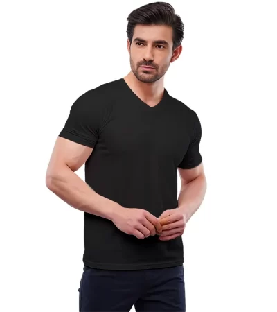 Black V Neck T Shirts