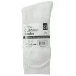 White Crew Cushion Socks
