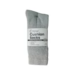 Grey Crew Cushion Socks