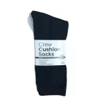 Crew Cushion Socks Black + Grey